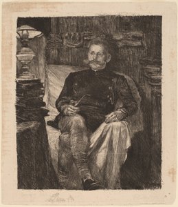 Franz Rose in seinem Arbeitszimmer von Albert Welti