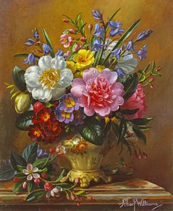 Pfingstrosen, Glockenblumen und Primeln