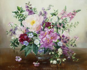 Blumen in einer Glasvase