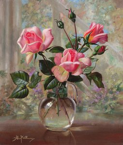 Madame Butterfly Rosen in einer Glasvase