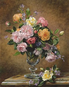 Rosen in einer Glasvase
