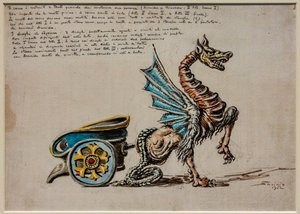 Akt II, erste Szene und dritter Akt, Bühnenausstattung: Der Wagen von Armida für Armida von G. Rossini