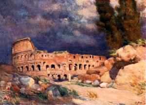 Das Kolosseum im Sturm von Alberto Pisa