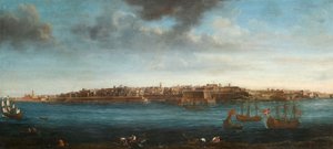 Eine von sieben Ansichten von Valletta, Malta und seiner Umgebung, ca. 1753 von Alberto Pullicino