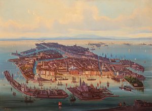 Luftaufnahme von Venedig, 1867