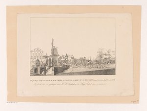 Einzug von Prinzessin Marianne und ihrem Mann Prinz Albert in Utrecht, 1830 von Albertus Verhoesen
