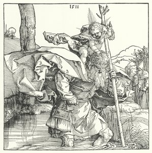 St. Christophorus trägt das Christuskind von Albrecht (after) Durer or Duerer