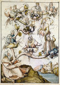 Eine Habsburger Genealogie, wahrscheinlich von Albrecht Altdorfer von Albrecht Altdorfer