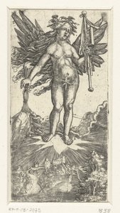 Allegorische weibliche Figur mit Flügeln