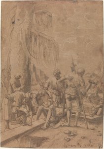 Christus ans Kreuz genagelt von Albrecht Altdorfer
