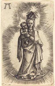 Madonna und Kind stehend mit einem Halbmond von Albrecht Altdorfer