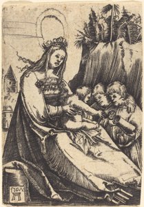 Maria mit Kind und zwei Jungen