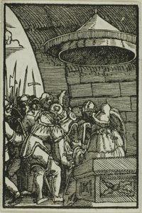 Pilatus wäscht seine Hände, aus Der Fall und die Erlösung des Menschen von Albrecht Altdorfer