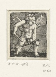 Putto mit einem Steckenpferd