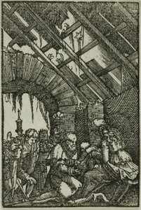 Die Anbetung der Könige, aus Der Fall und die Erlösung des Menschen von Albrecht Altdorfer