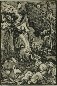 Die Agonie im Garten, aus Der Fall und die Erlösung des Menschen von Albrecht Altdorfer
