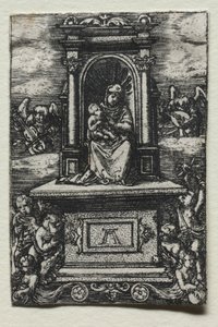 Die schöne Jungfrau von Regensburg auf einem Altar, kurz nach 1520 von Albrecht Altdorfer