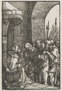 Der Fall und die Erlösung des Menschen: Christus vor Pilatus, um 1515 von Albrecht Altdorfer