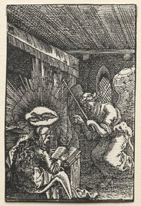 Der Sündenfall und die Erlösung des Menschen: Die Verkündigung, ca. 1515 von Albrecht Altdorfer