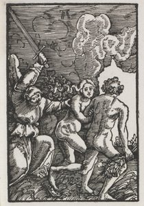 Der Fall und die Erlösung des Menschen: Die Vertreibung aus Eden von Albrecht Altdorfer