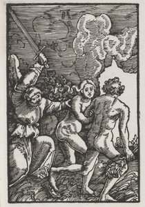 Der Fall und die Erlösung des Menschen: Die Vertreibung aus Eden, ca. 1515 von Albrecht Altdorfer