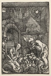 Der Fall und die Erlösung des Menschen: Die Geburt Christi, ca. 1515 von Albrecht Altdorfer