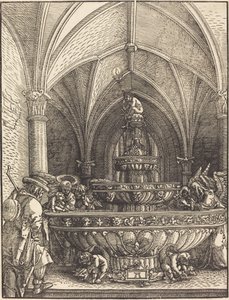 Die Rast auf der Flucht nach Ägypten an einem Brunnen von Albrecht Altdorfer