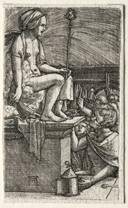Die römische Kurtisane oder Die Rache des Zauberers Virgil, 1520-1526 von Albrecht Altdorfer