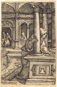 Die Jungfrau sucht Jesus im Tempel von Albrecht Altdorfer