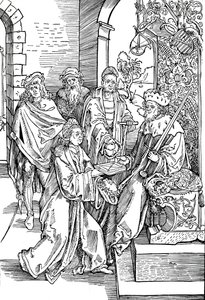 Celtes überreicht sein Buch dem Kurfürsten von Sachsen, 1501, 1906