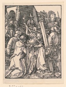 Christus trägt das Kreuz, aus der Serie Die kleine Passion von Albrecht Dürer