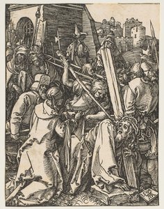 Christus trägt das Kreuz, aus Die Kleine Passion von Albrecht Dürer