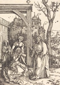 Christus nimmt Abschied von seiner Mutter, ca. 1504-1505 von Albrecht Dürer