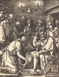 Christus wäscht die Füße der Jünger, 1509-1510 von Albrecht Dürer