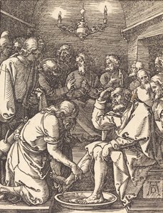 Christus wäscht die Füße der Jünger, wahrscheinlich um 1509-1510 von Albrecht Dürer
