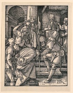 Christus vor Annas, aus der Serie Die kleine Passion von Albrecht Dürer