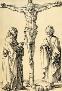 Christus am Kreuz mit Maria und Johannes