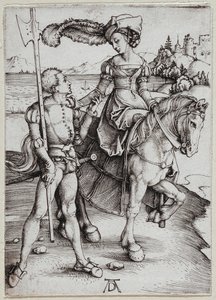 Das Fräulein zu Pferd und der Landsknecht von Albrecht Dürer