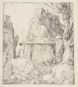 Der heilige Hieronymus bei einer beschnittenen Weide von Albrecht Dürer