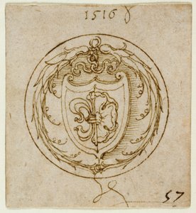 Entwurf für ein Ornament oder Siegelring mit den Wappen von Lazarus Spengler