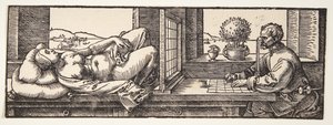 Zeichner, der einen Akt zeichnet von Albrecht Dürer