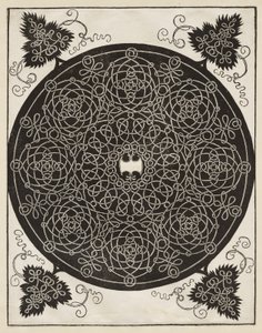 Fünfter Knoten, mit einem weißen Schild mit sechs Punkten in der Mitte von Albrecht Dürer