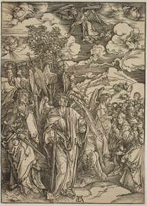 Vier Engel halten die Winde zurück von Albrecht Dürer