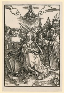 Heilige Familie mit fünf Engeln von Albrecht Dürer
