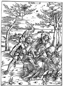 Herkules tötet die Molioniden, um 1496-1498, 1936 von Albrecht Dürer