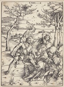 Herkules besiegt die Molioniden-Zwillinge von Albrecht Dürer