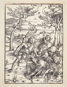 Herkules besiegt die Molioniden-Zwillinge von Albrecht Dürer