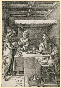 Herodias empfängt das Haupt des Johannes
