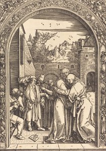 Joachim und Anna am Goldenen Tor, 1504 von Albrecht Dürer