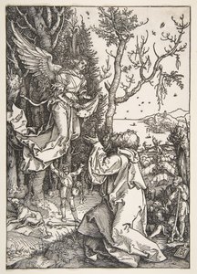Joachim und der Engel, aus Das Leben der Jungfrau, ca. 1504 von Albrecht Dürer